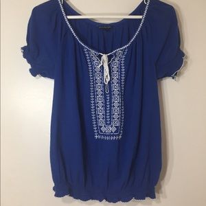 american eagle boho crochet embroidered top